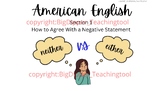 American English:Neither vs Either