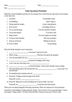 Preview of American Expressions and Communications - Worksheets