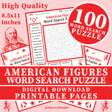 American Figures Word Search Puzzle Worksheet Activity Pri