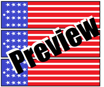 Preview of American Flag Bookmarks