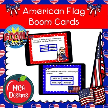 Preview of American Flag Boom Cards