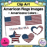 American Flag Clip Art - 6 USA Flag Images for Commercial 