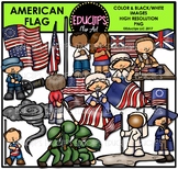 American Flag Clip Art Bundle {Educlips Clipart}