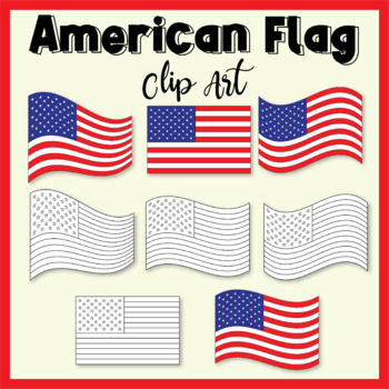 Preview of American Flag Clip Art Patriotic day, Memorial day, Flag day