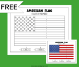 American Flag Color By Number Math Picture Memorial Day 4t