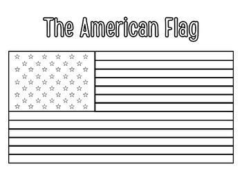 Preview of American Flag Coloring Page