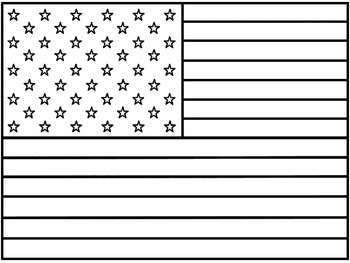 American Flag Coloring 1