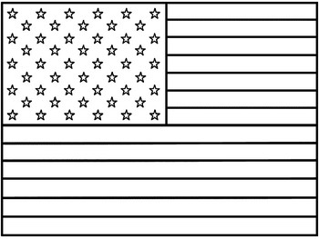 Preview of American Flag Coloring Page