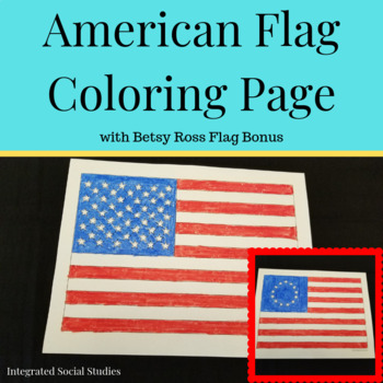 Preview of American Flag Coloring Page