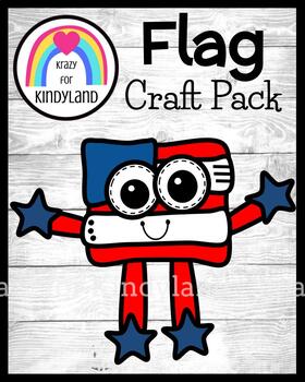 Preview of American Flag Craft Activity: Election, Veterans, Presidents' Day, US Symbols