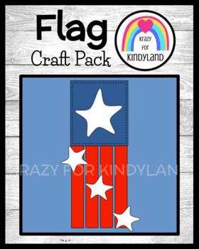 Preview of American Flag Craft Activity US Symbols, Veterans Day, Presidents, Memorial, 4th