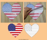 American Flag Craft Flip Book Writing Memorial day Activit