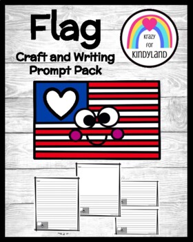 Preview of American Flag Craft Writing Prompts for US Symbols, Veterans, Presidents’ Day