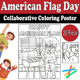 American Flag Day Collaborative Coloring Poster | 20-Piece