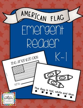 Preview of American Flag Emergent Reader Book