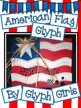 Preview of American Flag Glyph with Writing Option