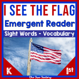 American Flag Kindergarten | US Flag Emergent Reader FREE 