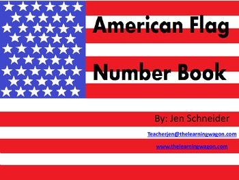 Preview of American Flag Number Book