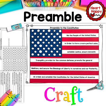 Preview of Constitution Activity | American Flag & Preamble Craft