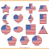 American Flag Shapes Clipart Png United States US 2D Shape