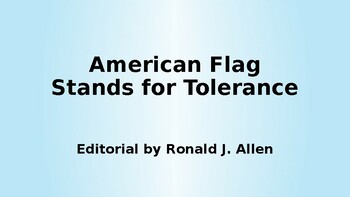 american flag stands for tolerance essay