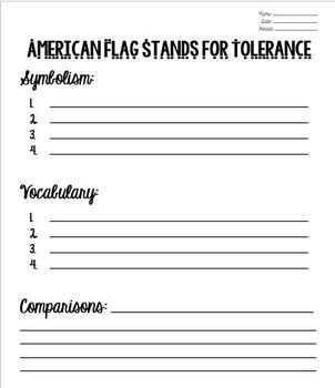 american flag stands for tolerance essay