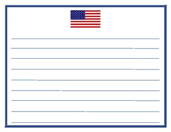 Preview of American Flag Stationery