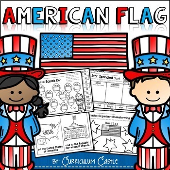 Preview of American Flag Unit: Flag Day, 4th of July (Patriotic Holidays)!