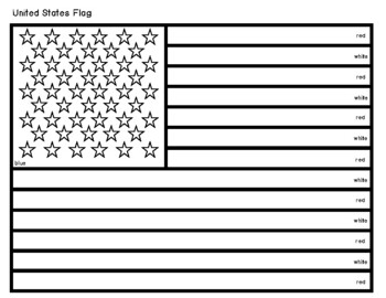 Preview of American Flag coloring page
