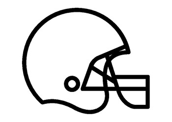 Preview of American Football Helmet Template