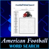 American Football Word Search Puzzle