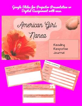 Preview of American Girl: Nanea, Growing Up Aloha Reading Journal with Answer Key