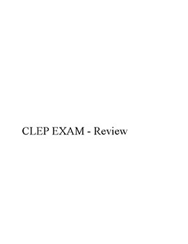 Preview of American Government CLEP EXAM Review