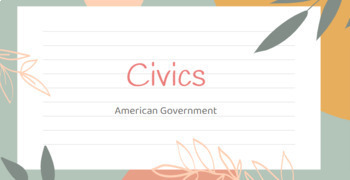 Preview of American Government/Civics Slideshow ***Complete***