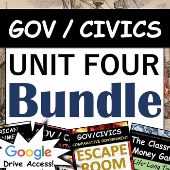 Preview of American Government / Civics - Unit 4 Bundle - Civics and Comparative Gov.