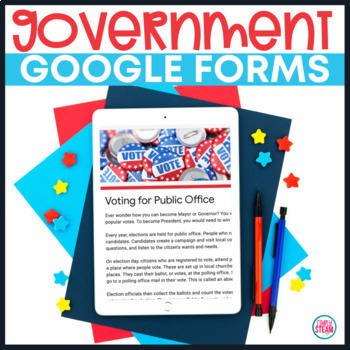 Preview of American Government Reading Passages for Google Forms
