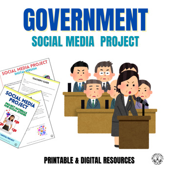 Preview of American Government Social Media & Gallery Walk Project & Digital Resources