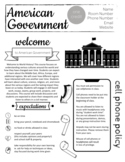 American Government Syllabus - Completely Editable now in 