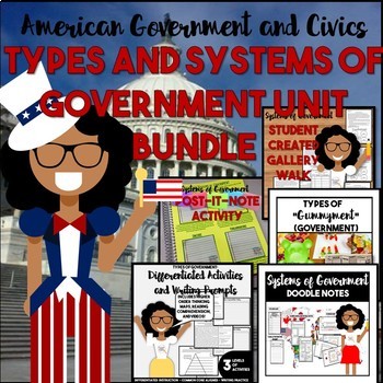 Preview of American Government and Civics: Types and Systems of Government Unit Bundle