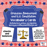 American Government and U.S. Constitution Vocabulary Cards