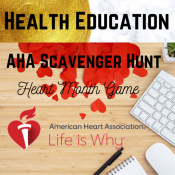 Preview of American Heart Association Scavenger Hunt Game (3 Versions)