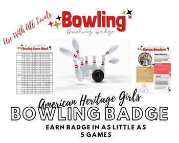 Preview of American Heritage Girls- Bowling Badge