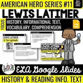 Preview of American Hero Series #11 GOOGLE Task Cards: Lewis Latimer