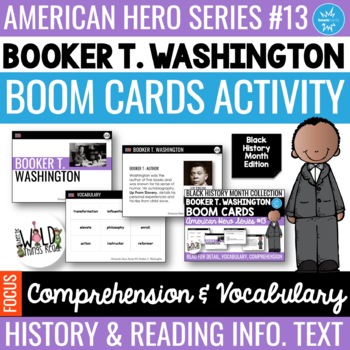 Preview of American Hero Series #13 BOOM Cards: Booker T. Washington
