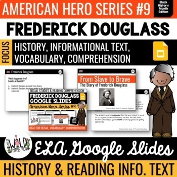 Preview of American Hero Series #9 GOOGLE Task Cards: Frederick Douglass