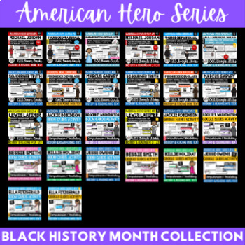 Preview of American Hero Series: Black History Month BUNDLE: BOOM & GOOGLE Task Cards