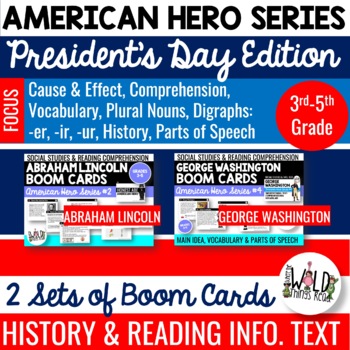 Preview of American Hero Series: President's Day Mini BOOM Cards BUNDLE