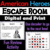 Famous American Heroes Activity: Escape Room Social Studies