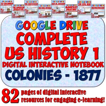 Preview of US History 1: Colonies - 1877 Digital Resources Interactive Notebook Bundle