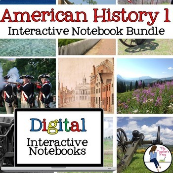 Preview of American History 1 Digital Interactive Notebook Bundle for Google Drive